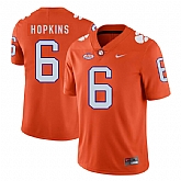 Clemson Tigers 6 DeAndre Hopkins Orange Nike College Football Jersey Dzhi,baseball caps,new era cap wholesale,wholesale hats